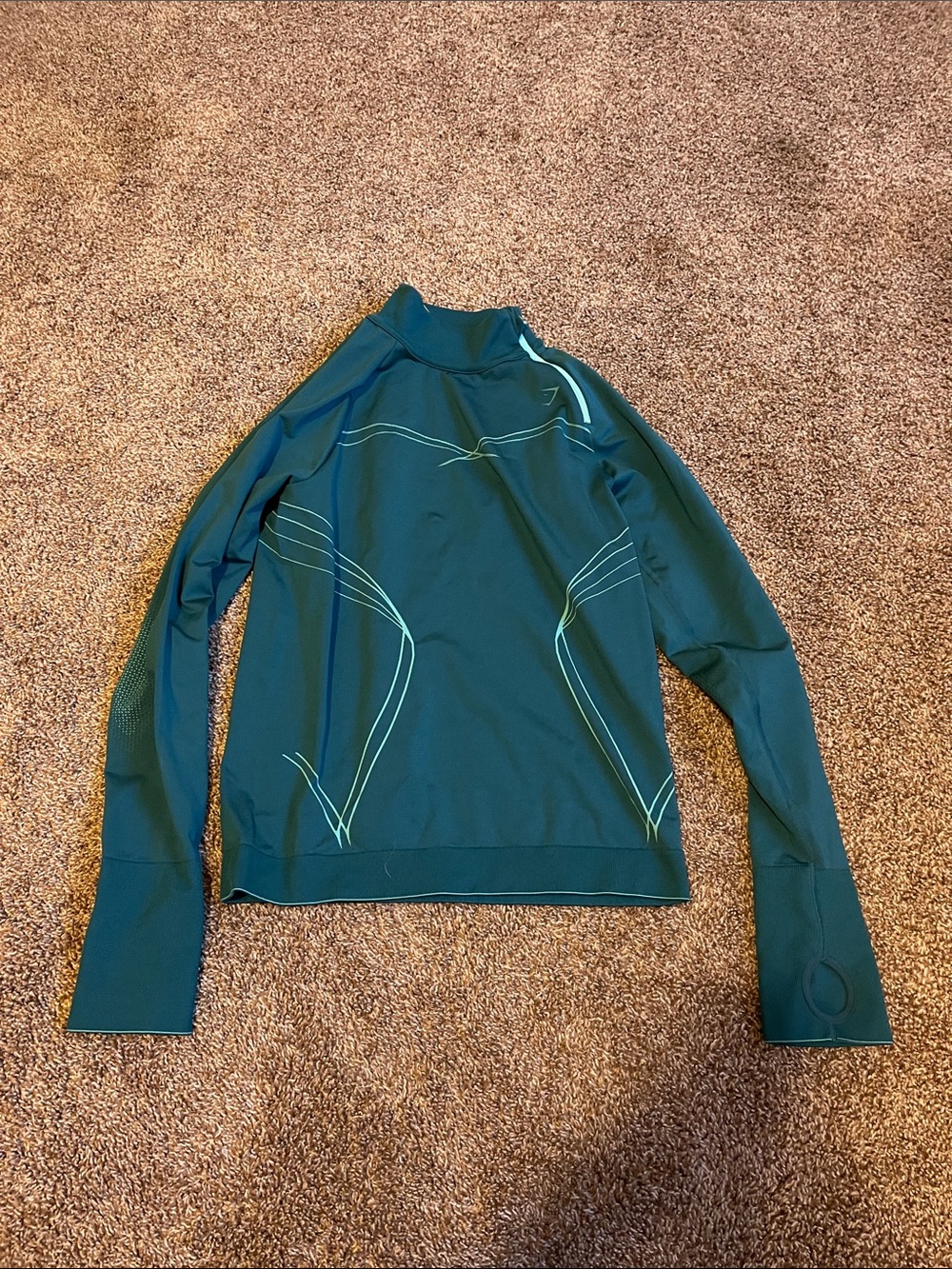 Gymshark Dark Teal Long Sleeve Performance Top